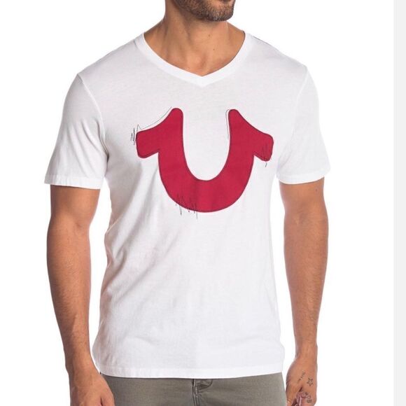 -True Religion Mend U V-Neck T-Shirt NWT XXL - Picture 1 of 9